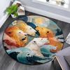 Lion Round Area Rug,Carpet Rug for Living Room Bedroom Sofa Playroom Decor,Non-slip Floor Mat