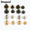 10/20/30Pcs 5-8mm Flat Head Screws Nail Metal Double Cap Side Round Rivet Leather Craft Wallet Fastener DIY Hardware Accessories