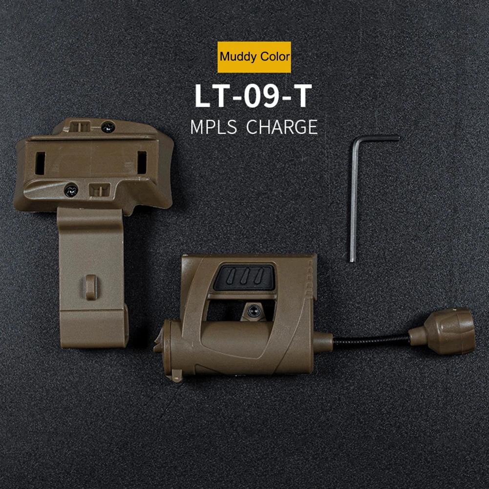 Tactical Helmet Light MPLS 3 Modes Helmet Torch Light Charge Helmet Lamp Nylon Energy-saving for Hunting Camping Airsoft Equipme