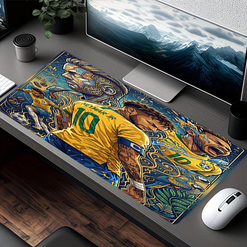 Neymar Jr Print Mouse Pad, for Keyboard Pad Laptop PC Mat for Office Home Use, Desk Decor, Perfect Birthday Gift for Gamers