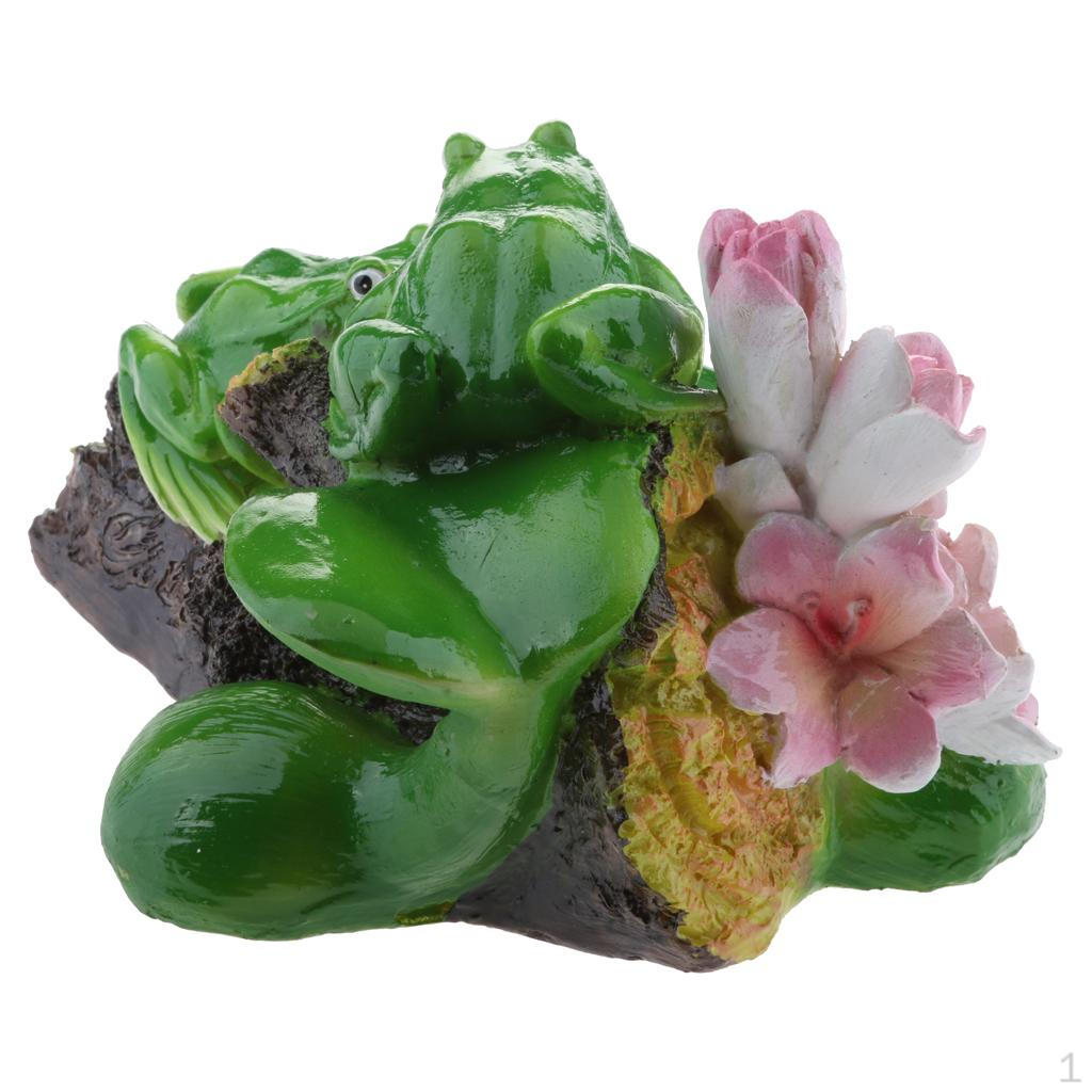 Искусственное водное украшение для пруда: лотос и лягушка. B