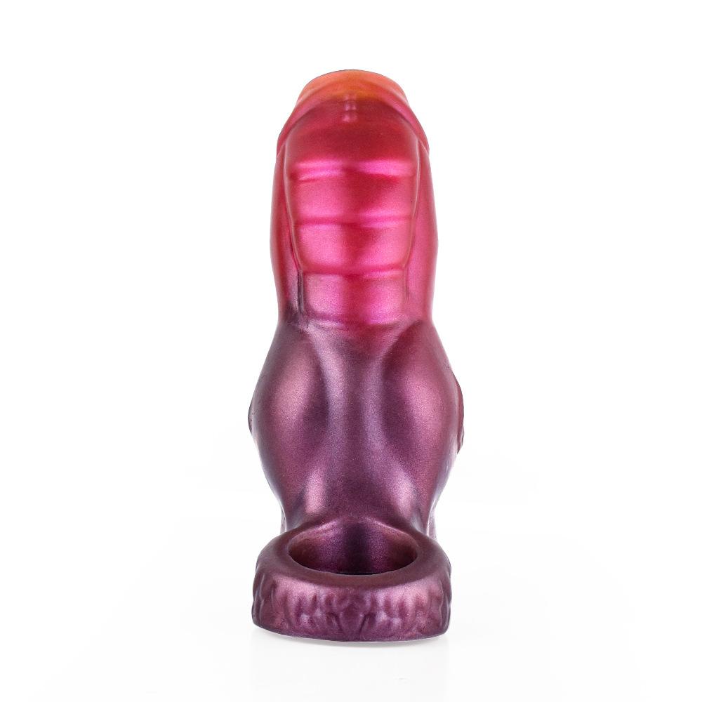 Silicone Penis Sleeve Condom Extender Soft Realistic Dildo Adult Sex Toy for Men Women Pegging Strap On