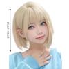 Lolita Short Bobo Hair Hair Extension Synthetic Wigs with Bangs Blond Anime Cosplay Wigs  Daily