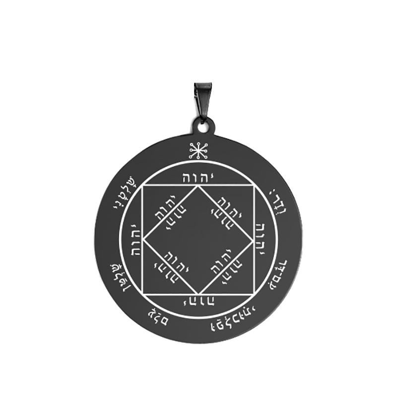 Dawapara Salomon Anhänger Pentagramm der Sonne Amulett Anhänger für Halsketten Edelstahl Schmuck Talisman Zubehör