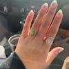 Retro Oval Engagement Ring with Color-Changing Stone