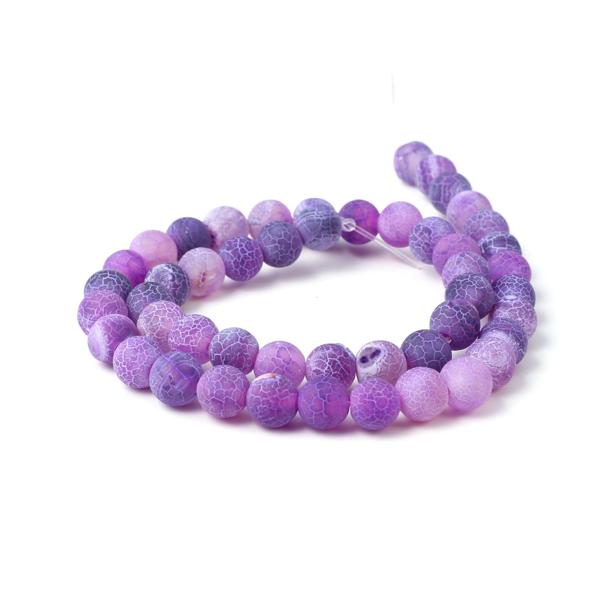 

1 нить бусины из состаренного агата, круглые 8 × 8 мм, свободные бусины-разделители для ювелирных изделий своими руками, аксессуары для рукоделия, День матери, подарки на День отца, длина бисера 38 см Weathered Agate/8x8mm фиолетовый