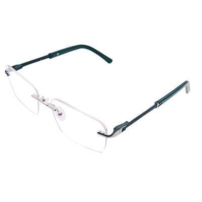 RSINC Bezrámové kovové brýle – Unisex | Rám Tom Stříbrná Zelená | Model 241003 (55-17-142) IB-16 | N2 Tom Harry Stříbrná Zelená | IB 16