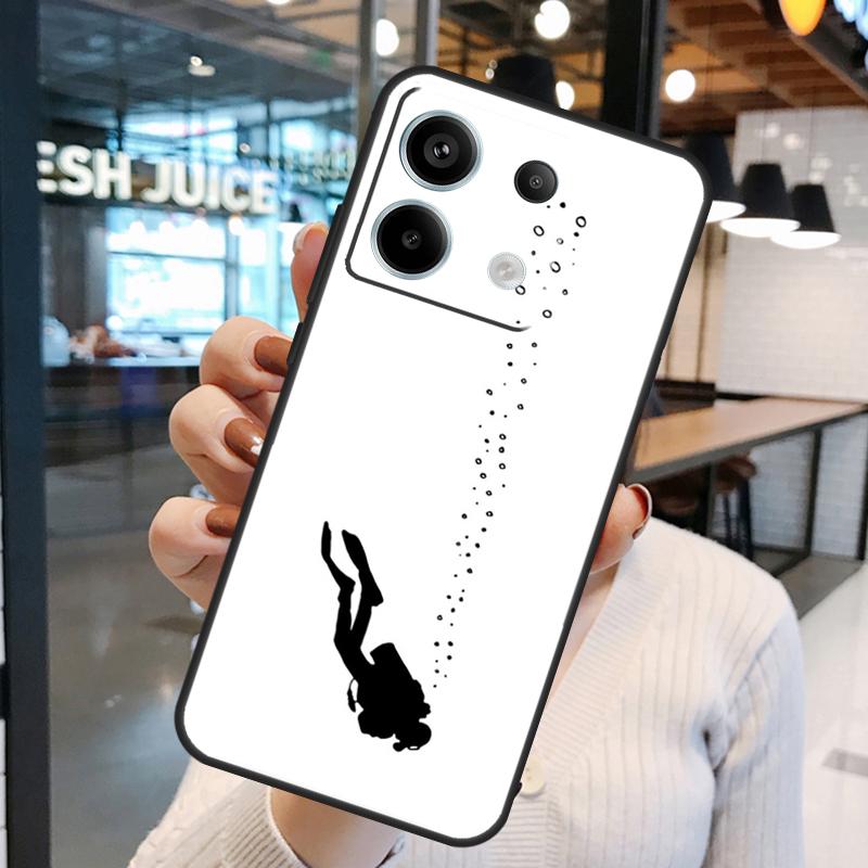 Scuba Diver Diving Funda For Xiaomi Redmi Note 13 Pro 12 11 9 10 Pro 12S 11S 10S Redmi 13 12 10C 12C 13C Case