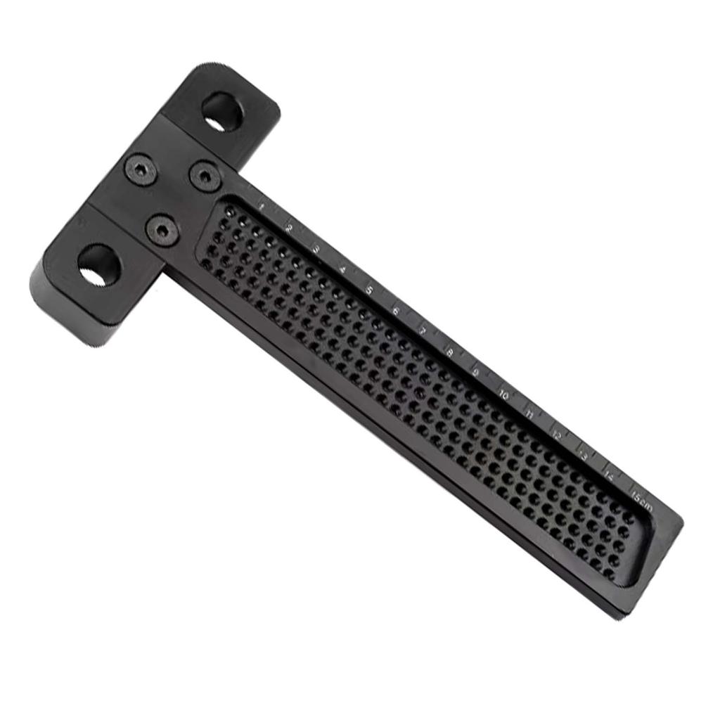 Woodworking Positioning Measuring Scriber, Aluminum Alloy Carpentry Squares Hole Scribing Ruler