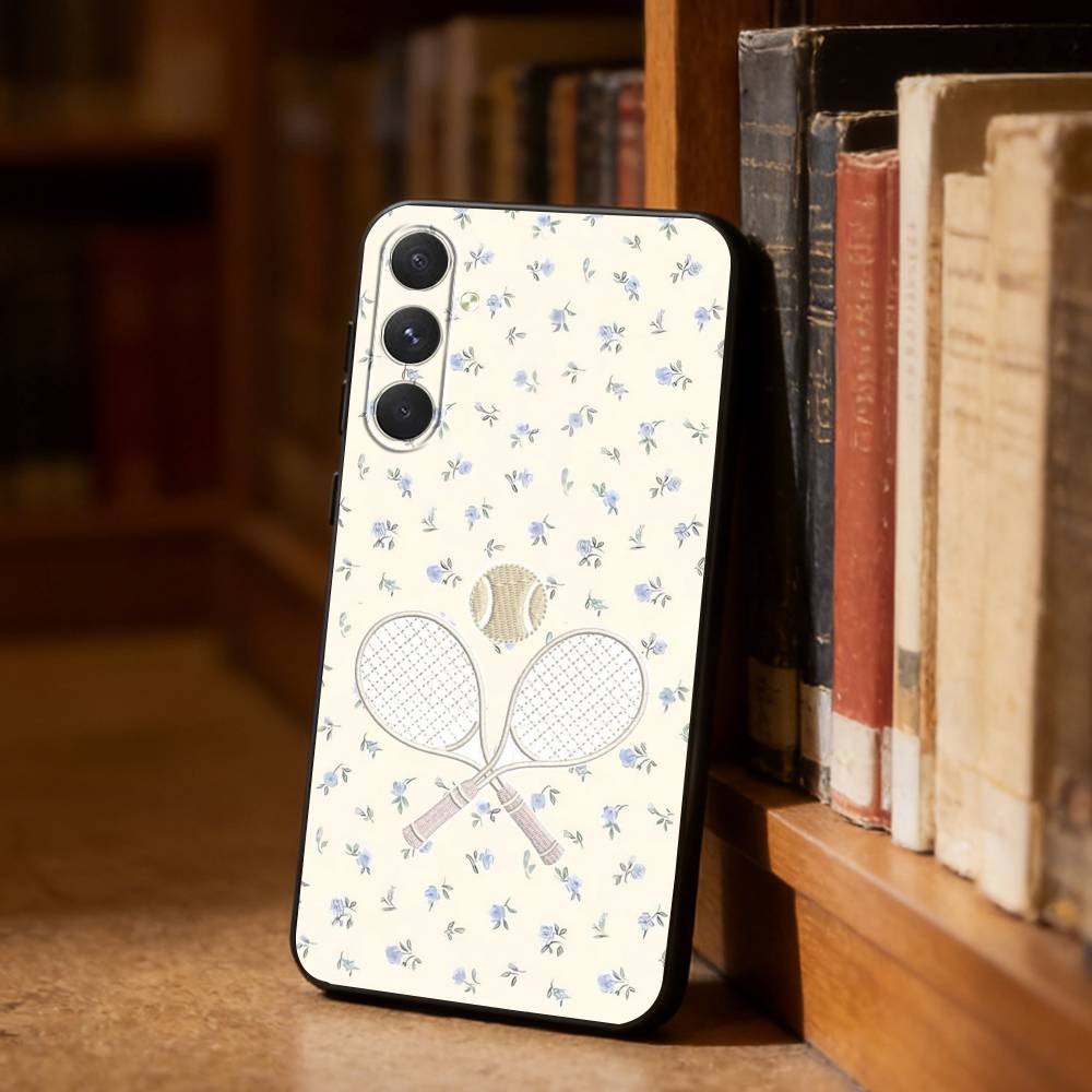 Tennis  Phone Case For Samsung S26,S25,S24,S23,S22,S21,Plus,Fe,Lite,Others Black Cover
