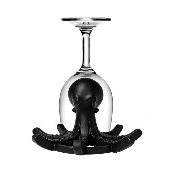 Octopus-Shaped Cup Drying Rack with 8-Arm Creative PLA Water Bottle Holder for Mugs Glasses Tumblers Space-Saving Countertop Organizer for Kitchen