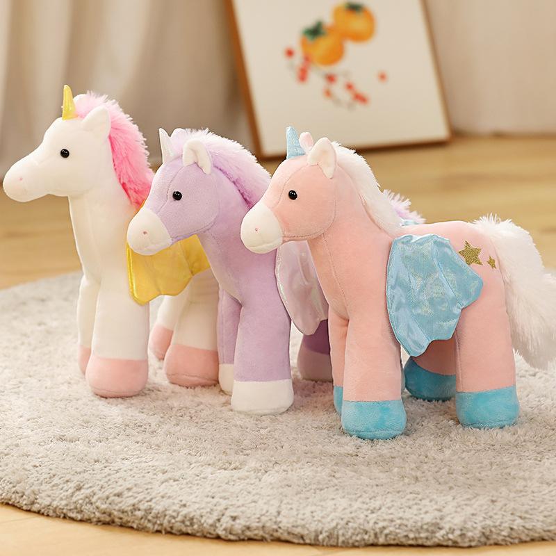 

Милая розовая кукла-единорог, плюшевая игрушка, пегас, единорог, кукла для успокоения сна для детей детского сада 30cm（0.2kg） фиолетовый