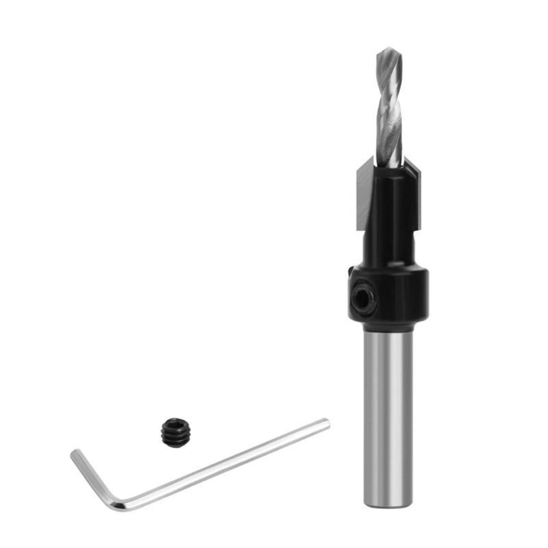 652F 8/10mm Round Shank Countersink Drill Bit High Speed Steel Milling Cutter Metal Hole Cutter Woodworking Drilling Tools