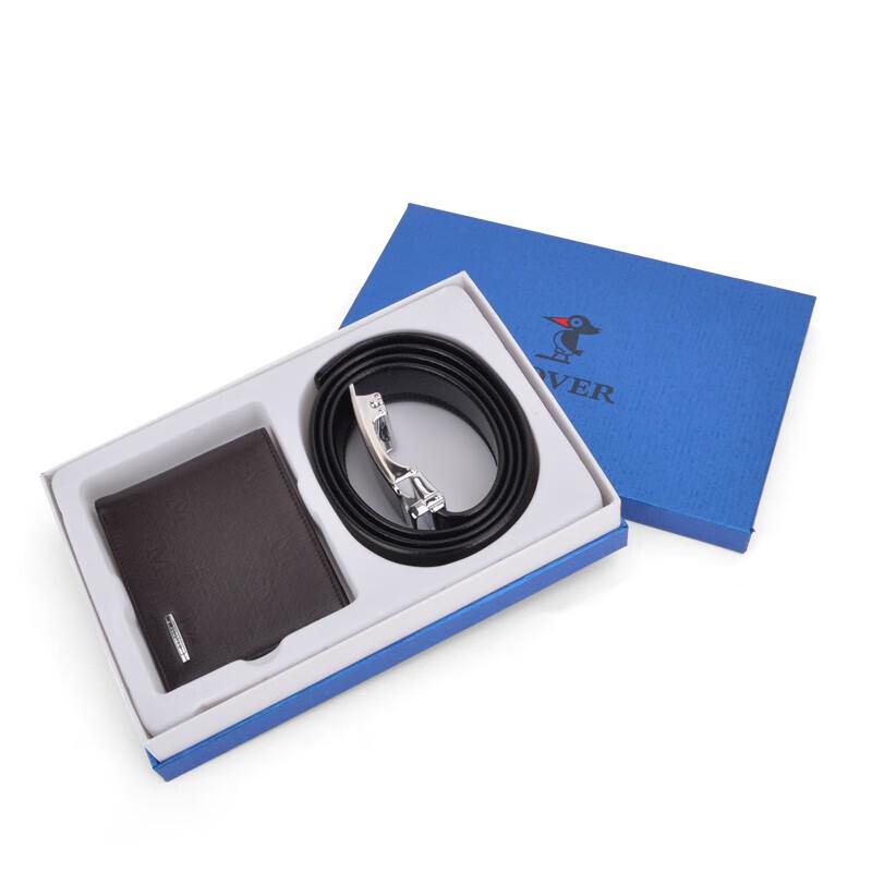 

Мужской кожаный ремень и кошелек PLOVER в подарочном наборе 125cm