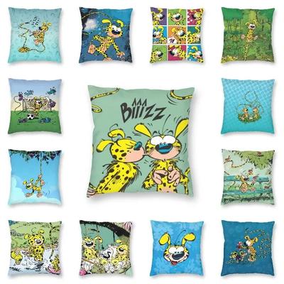 Marsupilami poszewka na poduszkę 40x40 druk dekoracyjny postacie z kreskówek Anime rzuć poduszkę na sofę dwustronnie