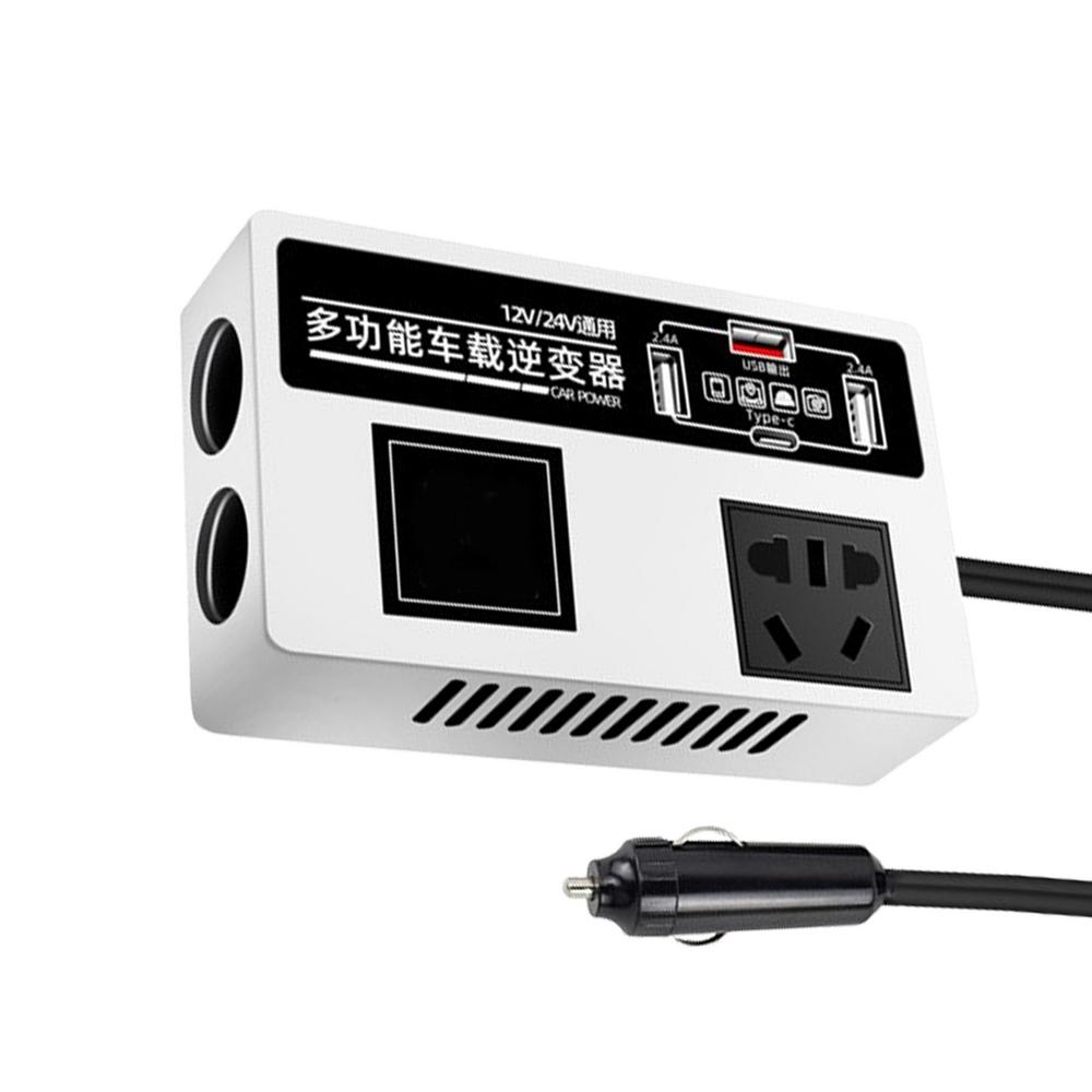 

Автомобильный преобразователь в розетку DC 12 В/24 В в 220 В преобразователи мощности для транспортных средств 200 Вт автомобильный адаптер розетки USB зарядное устройство быстрая зарядка
