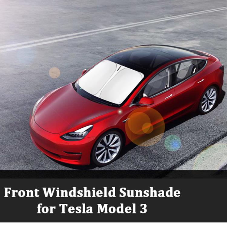 Parasole Parabrezza Tesla 3/Y: Doppio Strato, Pieghevole, Vestibilità Personalizzata