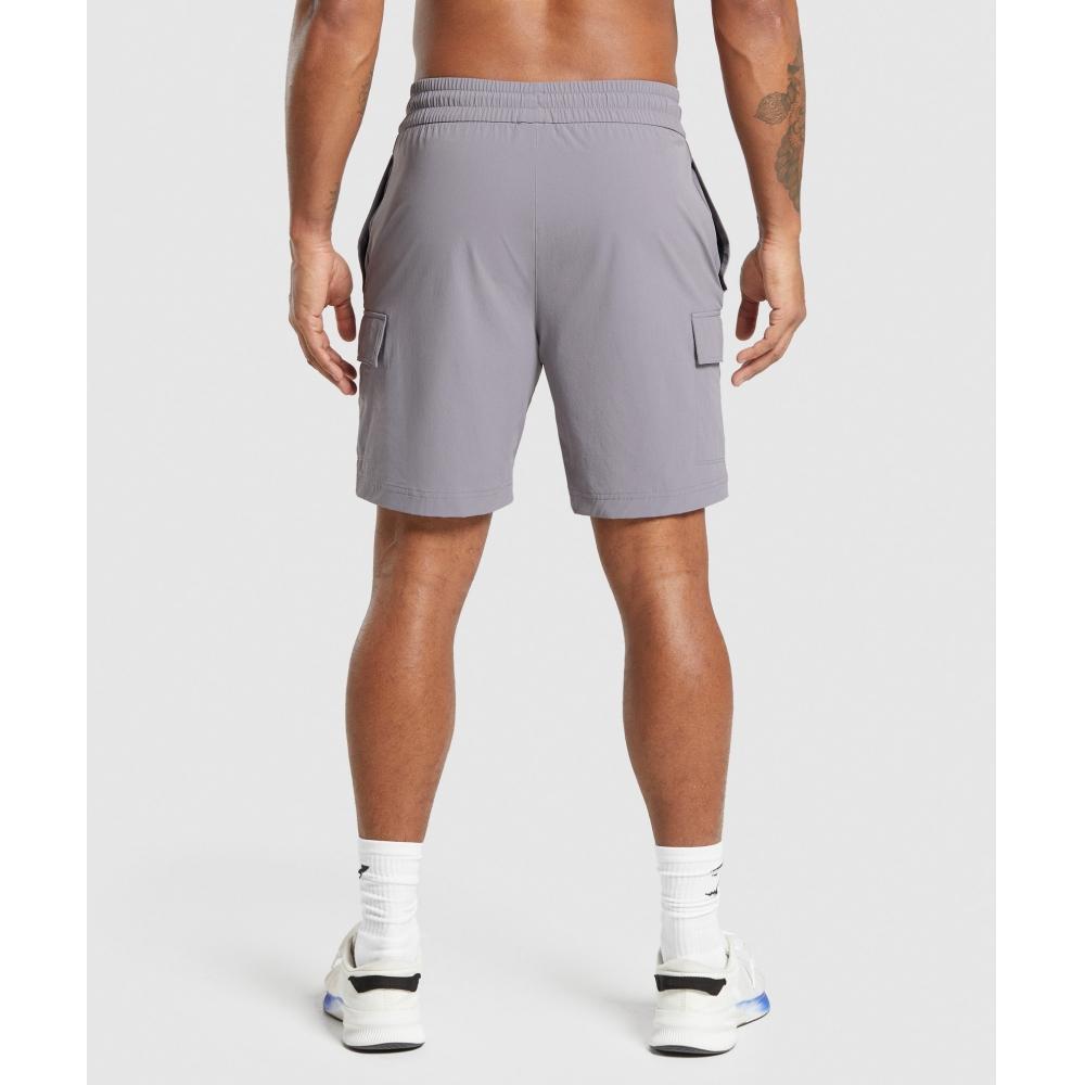 Gymshark Stretch Woven Cargo Shorts Medium Grey A6a8v Gb7l