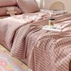 Washed Cotton Plaid Quilt, Air Condition Thin Comforter, Blanket Bedspread, Single, Double, Queen, King Bed Coverlet, Summer