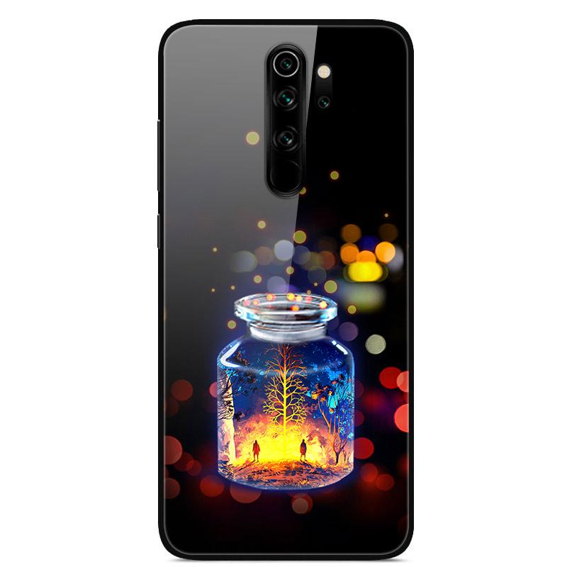 For Xiaomi Redmi Note 8 Pro Case Tempered Glass Fashion Lovely Phone Cases for Redmi Note 8 8T Note8 8Pro Back Cover Funda Coque