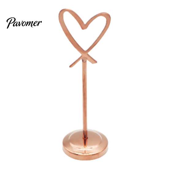 Desktop Photo Display Stands Hollow Heart Table Number Holder, Love Place Card Stand, Metal Seat Holders Clip for Photos, Food Signs, Memo Notes,