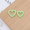 5pcs Macaroon Color Peach Heart Keyring Heart Shape Love Keychain Clips  Fishing