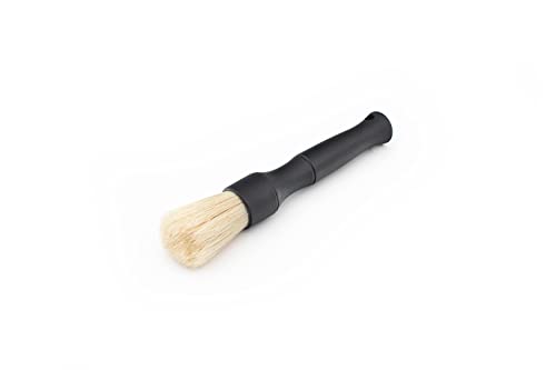 

[Официальный японский продукт] Detail Factory Boa Hair Detailing Brush Heavy Cleaning Brush для внутренней и внешней отделки, короткая, 16,5 см, черная
