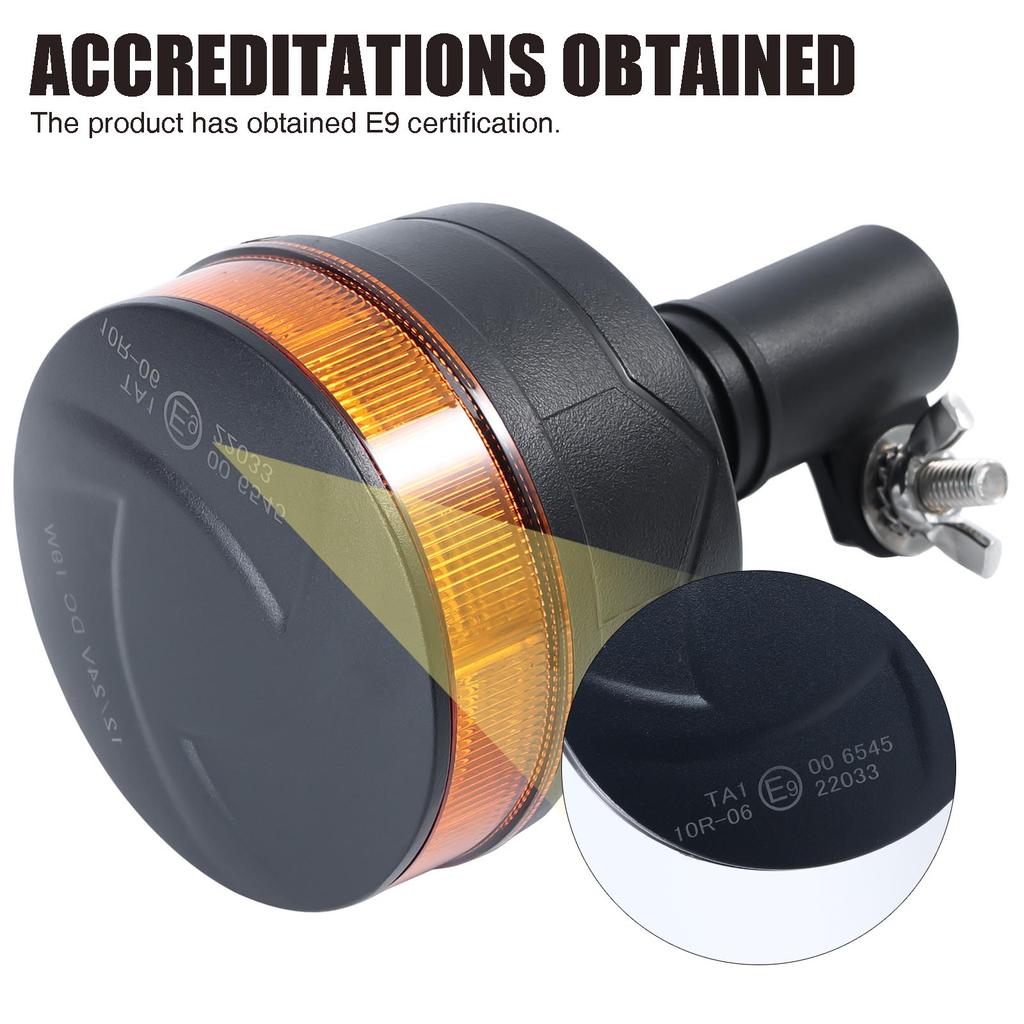 30LED 12V-24V Figyelmeztető jelzőfény Biztonsági forgófény Led Vészhelyzeti villogó fény Teherautók Traktorok Hóeke Traktor Kiegészítők