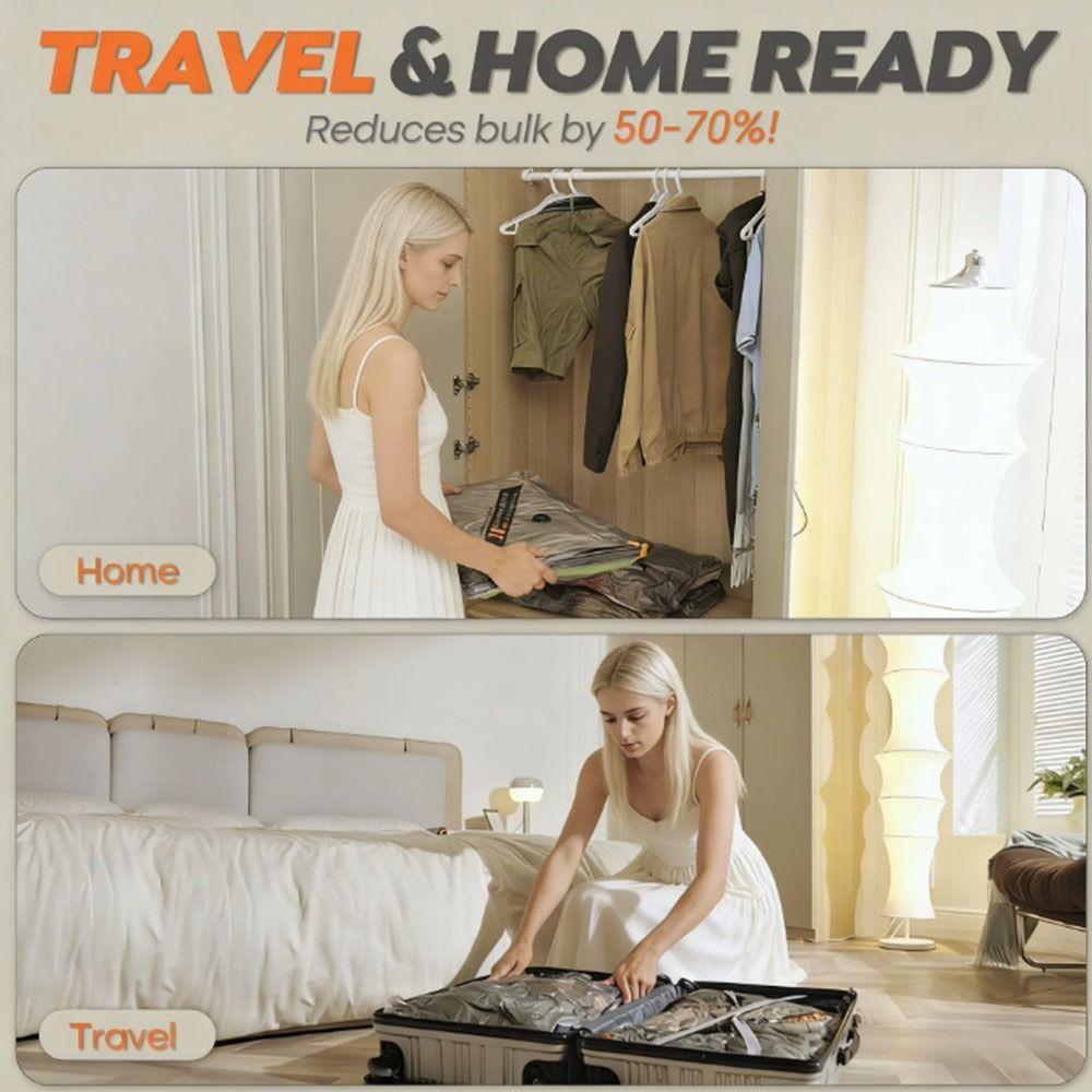 Dust-proof Vacuum Storage Bag No Pump Clothing Seal Bag Seal Compression Bag  Travel Accessories