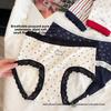 Big Size Lady Spring and Autumn Vintage Sweet Lace Edge Close Skin No Trace Briefs