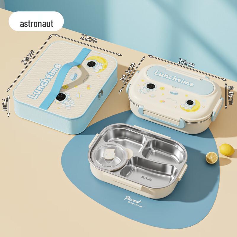 Wutuo Stainless Steel Cartoon Compartment Lunch Box