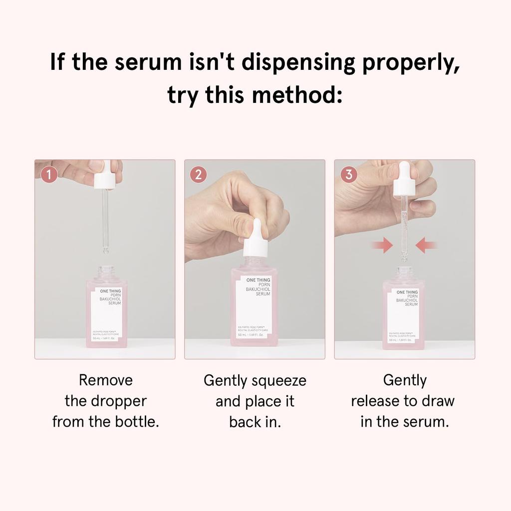 ONE THING PDRN Bakuchiol Serum Refreshing for and Sensitive Relieves Roughness and Formulated with Bakuchiol Korean Cosmetics Combination, Oily,