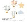 5 Pcs Hot Air Balloon Wall Decor with Star And Cloud Boho Wooden Wall Art Sign Cartoon Sheep Hot Air Balloon Nursery Wall Sculpture for Bedroom