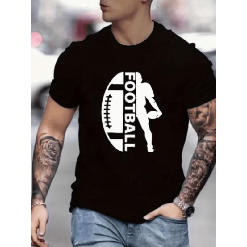 European sizes Full of Athleticism, American Football T-Shirt, Vibrant And Eye-Catching, Suitable for Daily Commuting And Gym Outings S чёрный