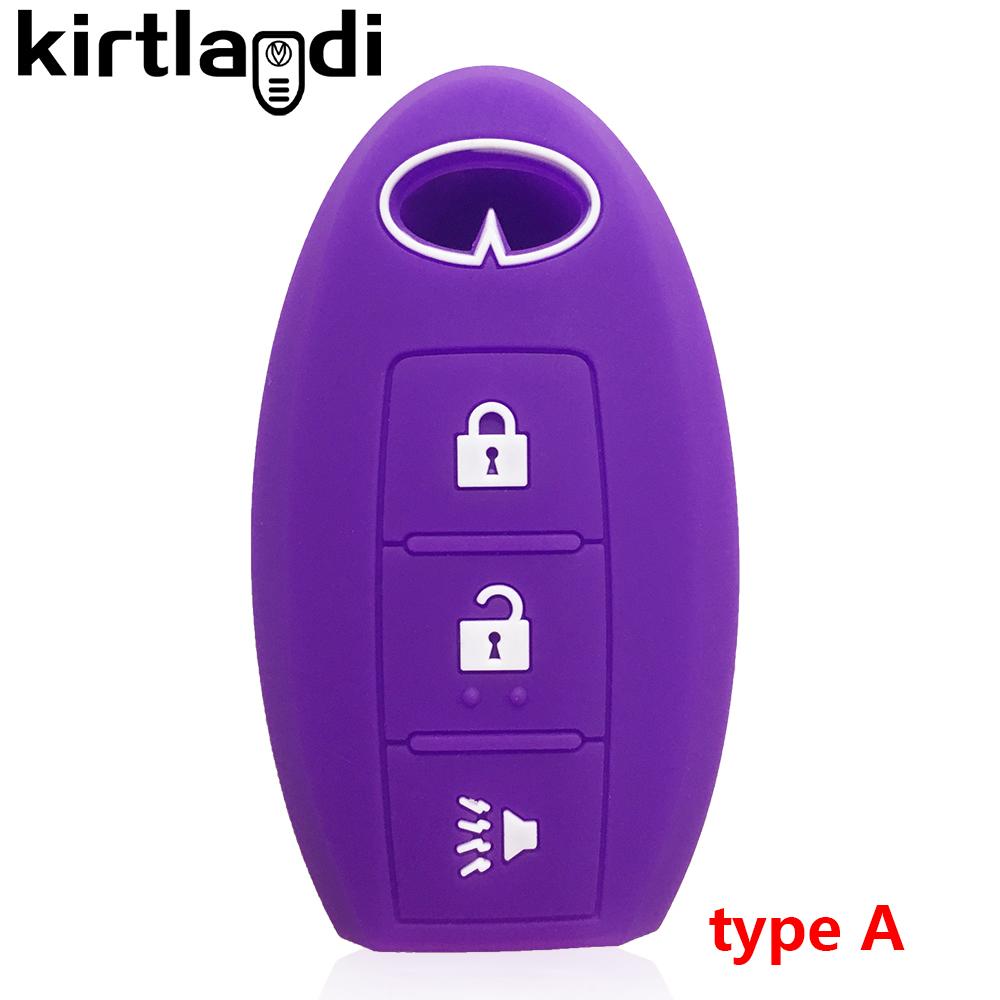 Silicone Remote Holder Keychian Car Key Case Cover For Infiniti Fx Ex Qx Ex25 Fx37 G37 Q70 Qx70 Qx80 Qx50 Qx56 M35H Key Cover