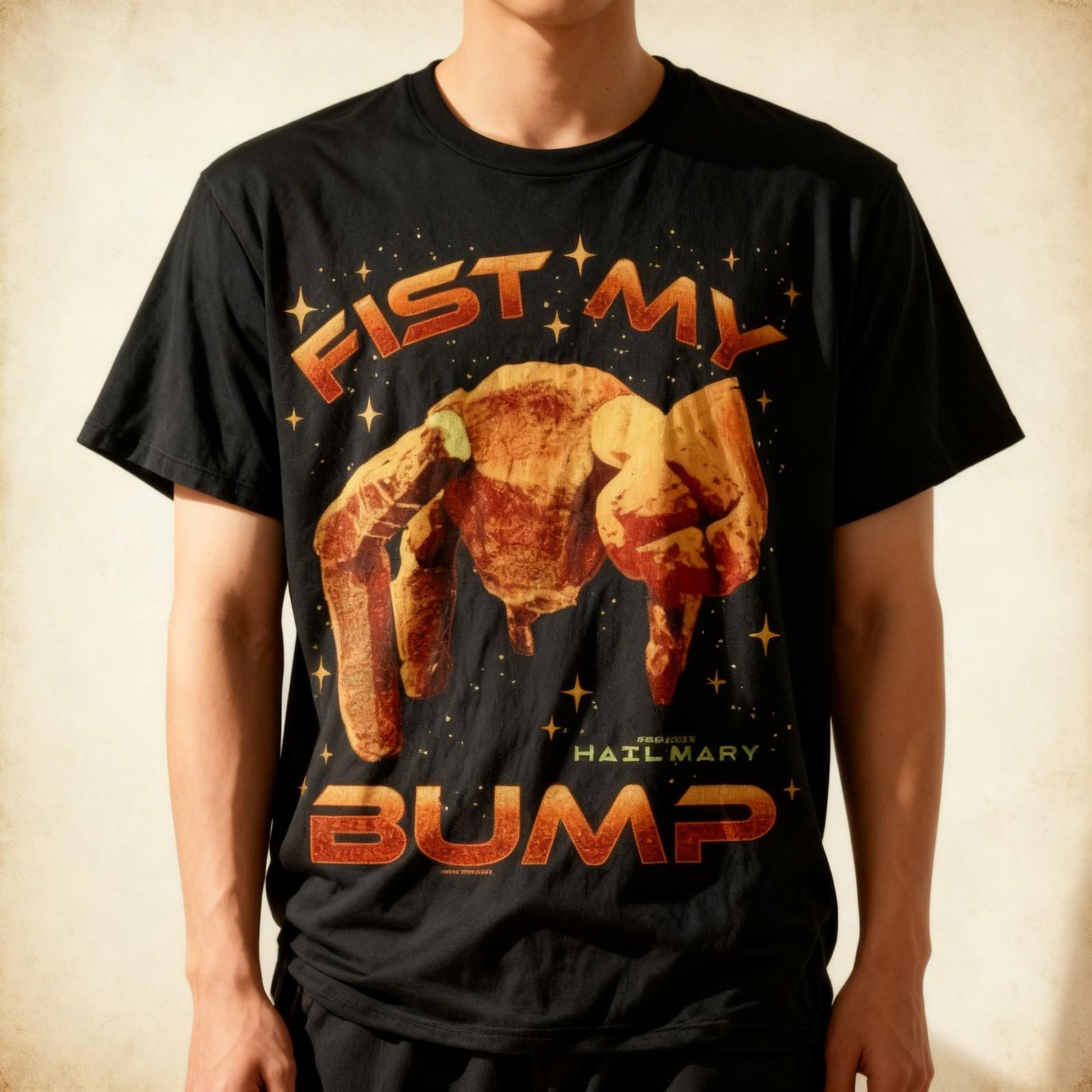 Project Hail Mary Fist My Bump Rocky The Alien Poster Unisex T-Shirt L
