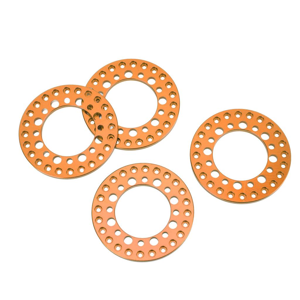 4Pcs 1.9in Wheel Outer Rings Rims Increase Stability CNC Machining Aluminum Alloy RC Wheel Outer Rings Rims for 1Celsius10 RC
