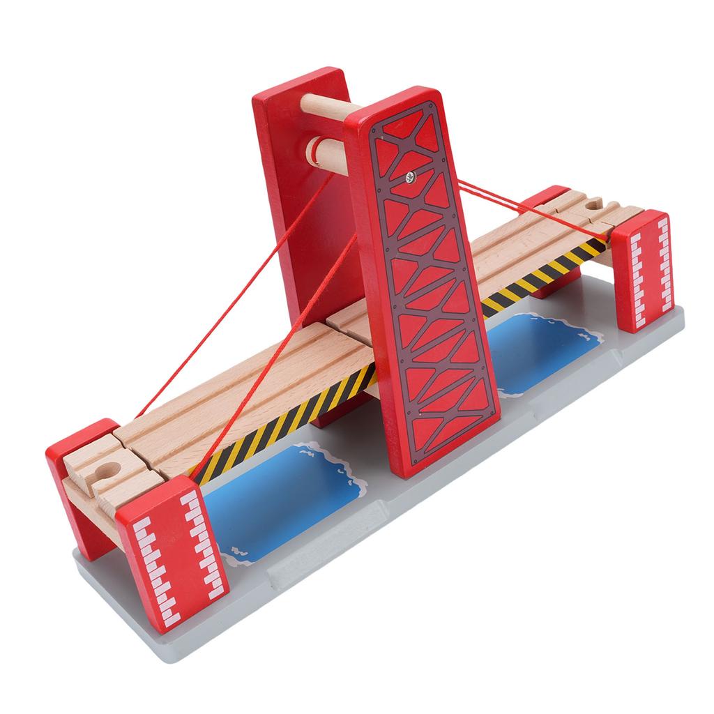 Holz Zugstrecke Brücke Eisenbahnzubehör Zugstrecke Hängebrücke Erweiterbar Pädagogisch