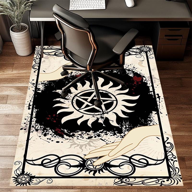 Supernatural Polyester Carpet, Soft Indoor Mat for Office Chair, Living Room, Computer Desk - Decorative Home Office Rug Design