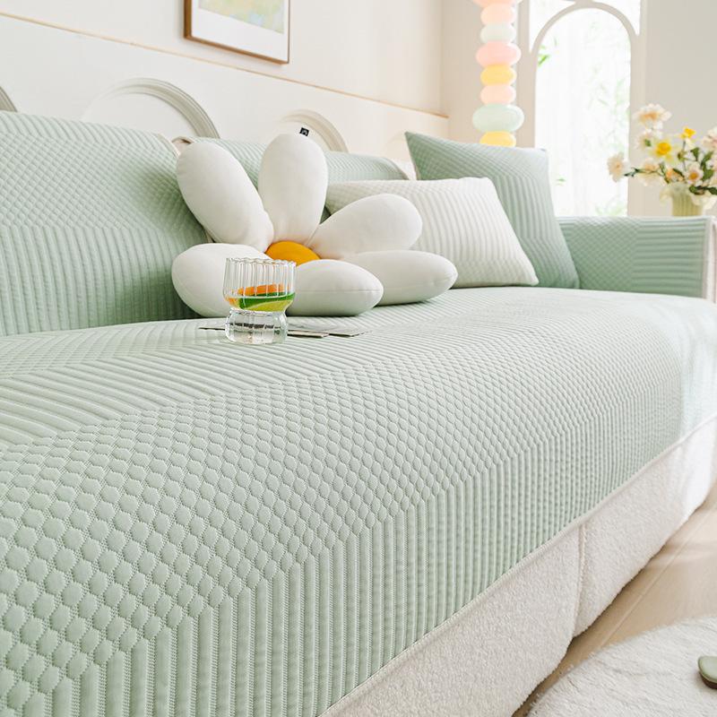 Light Luxury Cool Bean Sofa Cushion  Summer New One-Piece Non-Slip Breathable Mat Ice Silk Mat Cushion