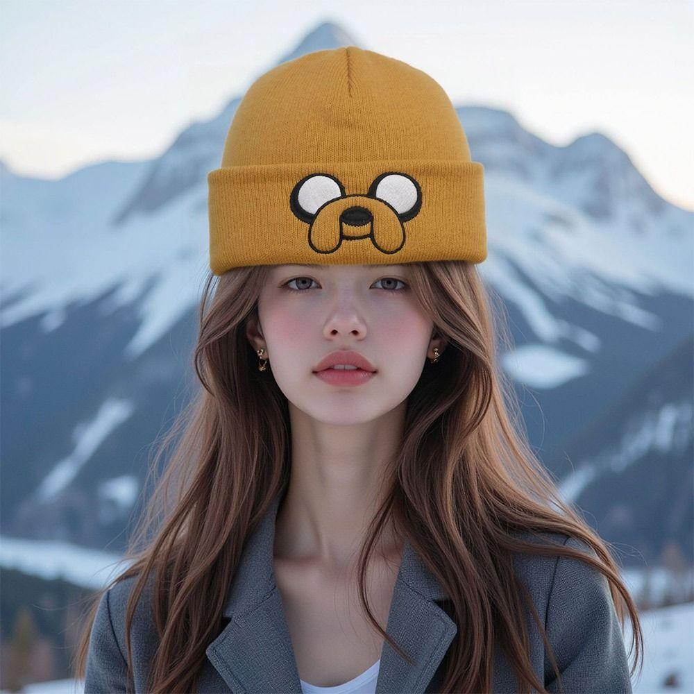 Embroidery Knitted Cap Ear Protection Beanie Hats Fashion Bonnet  Outdoor