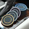Car Water Cup Holder Pad Honeycomb Texture Embeded Non Slip Mat Universal Automotive Bottle Holder Insert Mat 2.75in