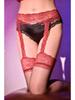 Little Matchmaker Sexy Black Lace Garter Stockings with Open Crotch - Ultra-Thin White Over-the-Knee Erotic Stockings.
