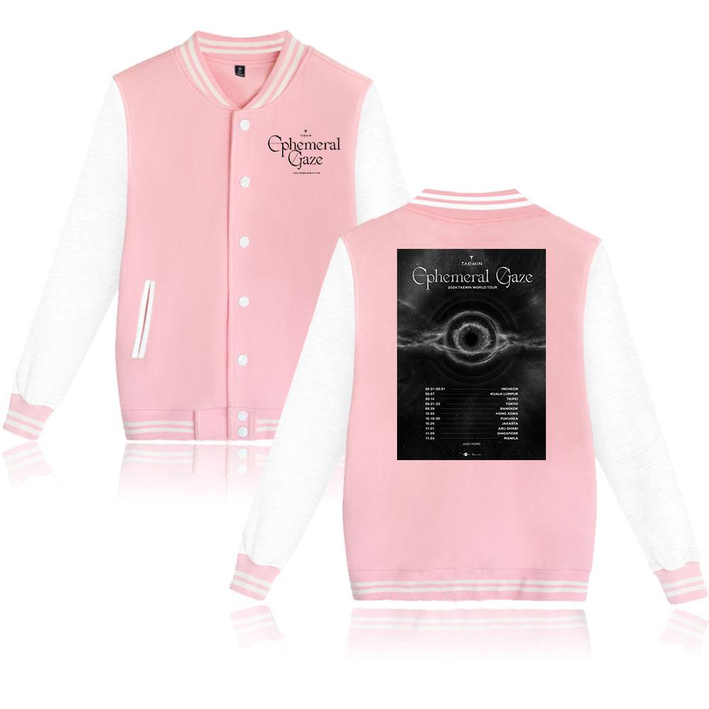 NEW Arrivals Unisex Fashion Taemin Ephemeral Printed Baseball Sweatshirt Women Men Outdoor Sport Jackets