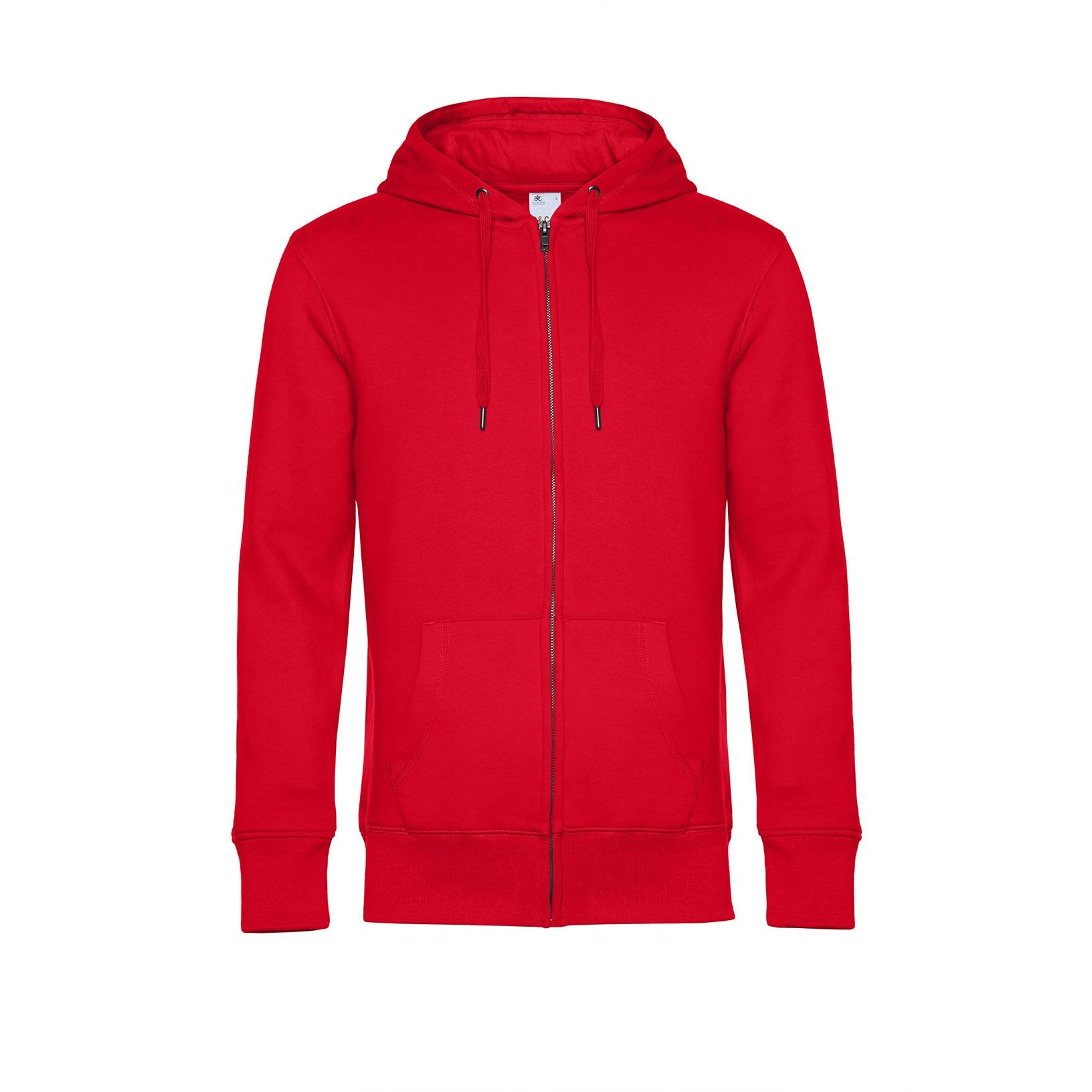 B&C Herensweater met capuchon en rits S