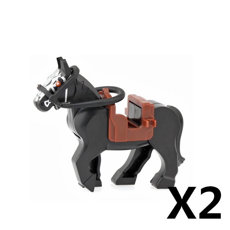 Medieval Castle Knight Building Block African Animal Elephant Tiger Camel Deer Bear Dragon Horse soldier Sheep Boar MOC Toy Gift