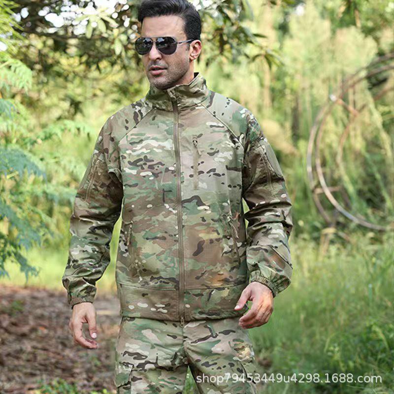

New CP Camouflage Uniform Forces Coat Jacket Men s Work Suit Outdoor Military Fan Training Overalls M