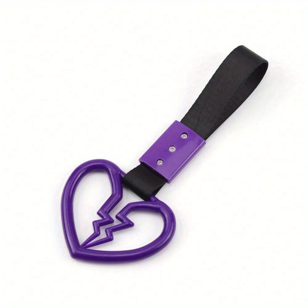 New Cracked Heart Car Hanging Loop, Front Bumper Decor, Bike Rear Bumper Warning Loop, Decorative Pull Ring