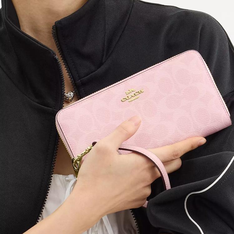 New COACH Leather Wallet Small Women's Pink CW778-IMPO