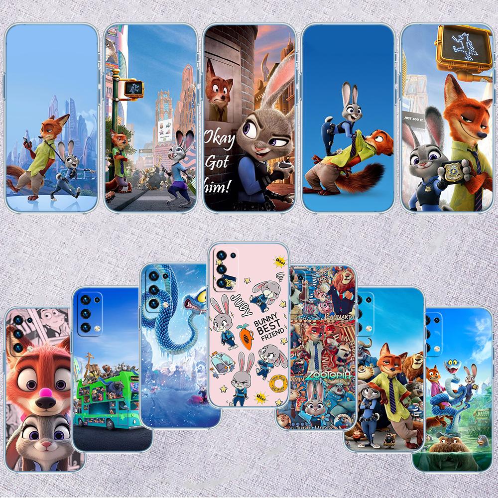 Zootopia Disney Transparent Phone Case for Motorola Moto G7 G8 G9 G84 G85 G73 G24 G15 Z2 Play Power Plus